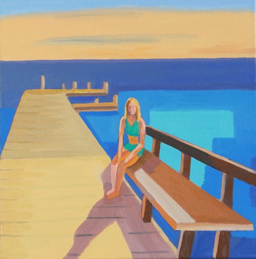 Girl on a Dock of a Bay by Patty Rodgers