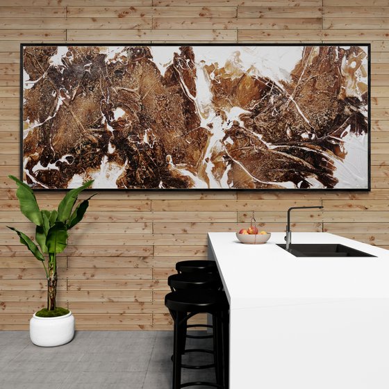 Illicit Honeycomb 240cm x 100cm Textured Abstract Art