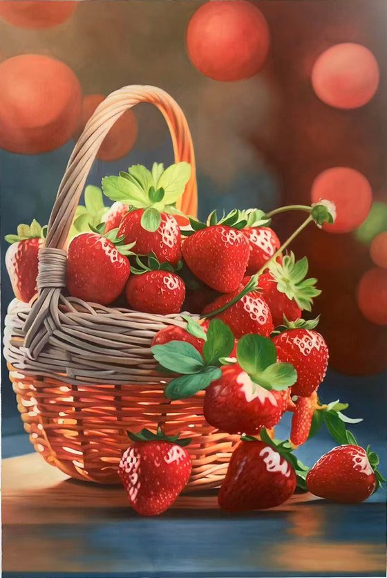 Strawberries in basket t309
