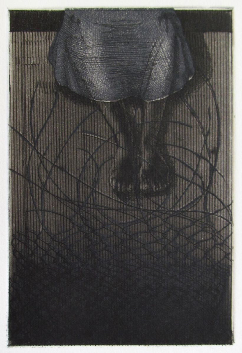 Expressive Portrait Etchings & Engravings By Kristina Vatova, 8 X 12", "I