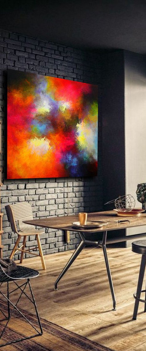 120x120cm / extra large painting / Alex Senchenko © 2019 / Era of Mercy by Alex Senchenko