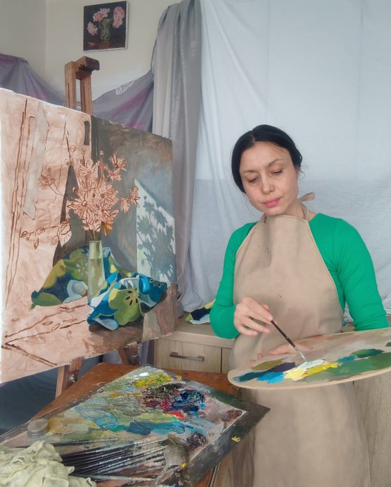 Composition with flowers