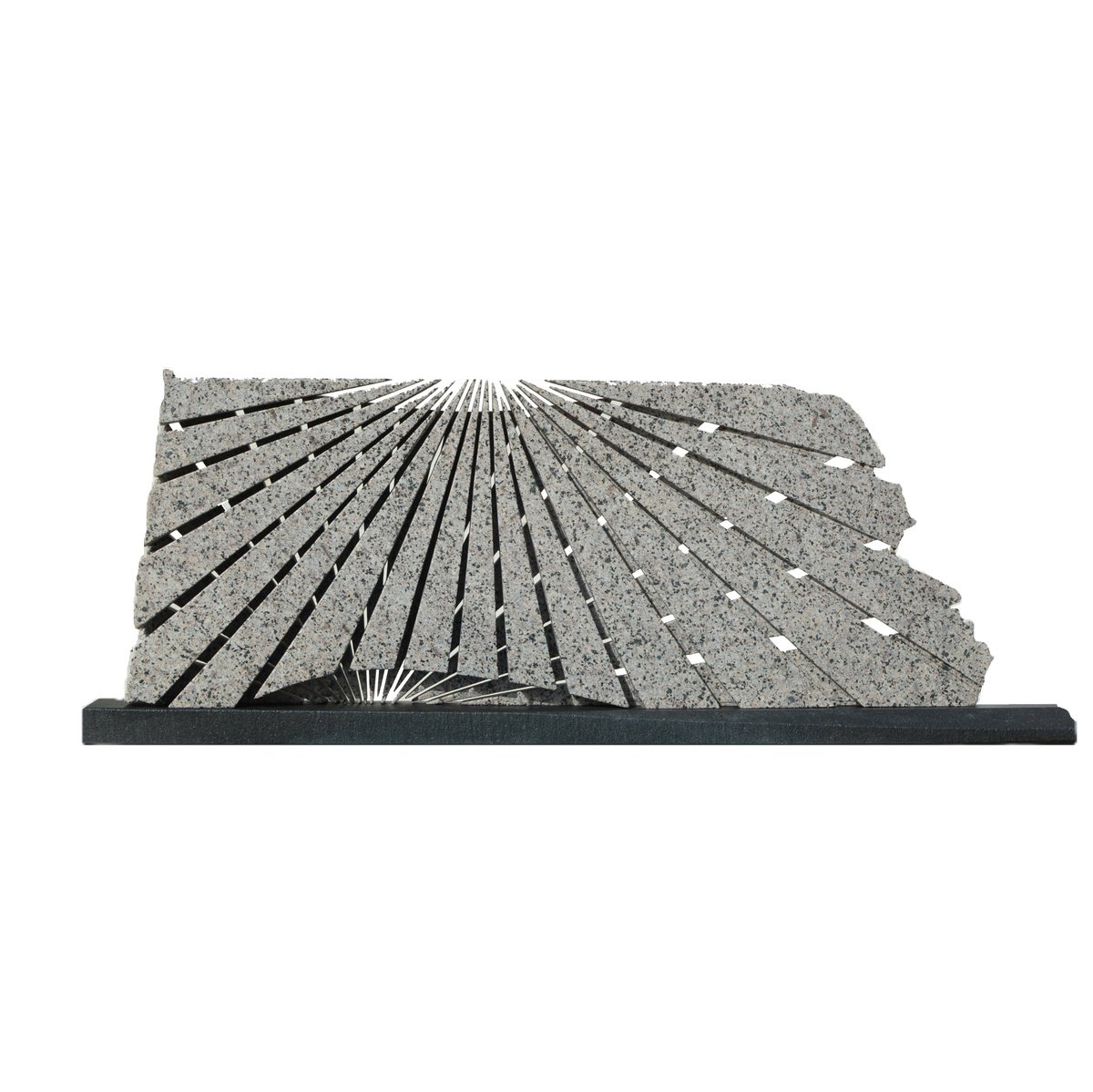 Impressionistic Landscape Stone Sculpture By Ognyan Chitakov, 32 X 12", "Temple Of Light", Original Artwork