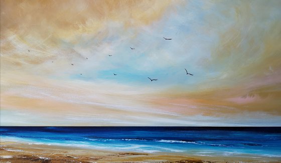 "The Perfect View" - Cornish Seascape, Art, Skyscape