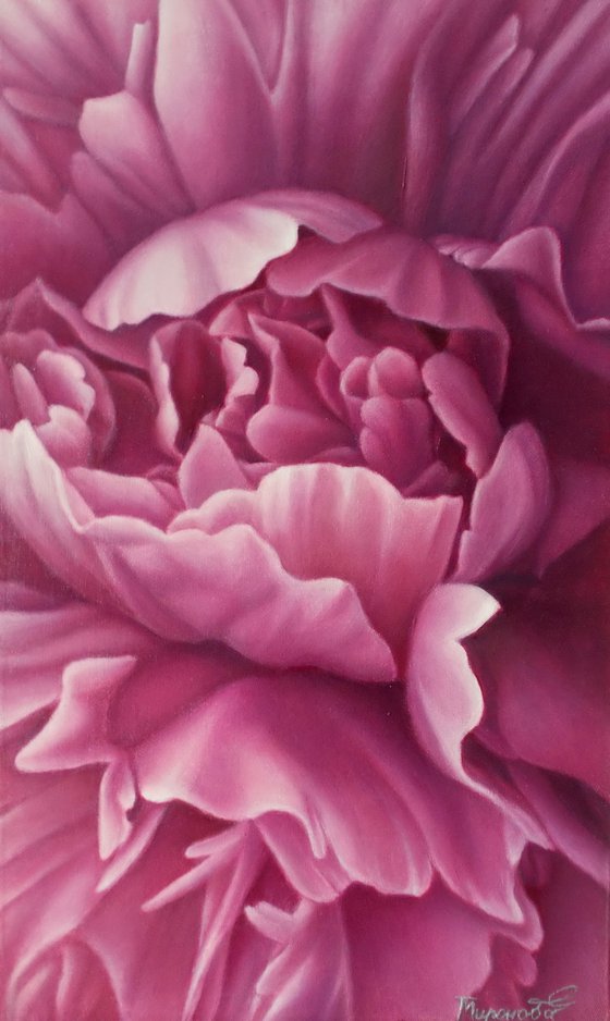 "Bloom", peonies painting