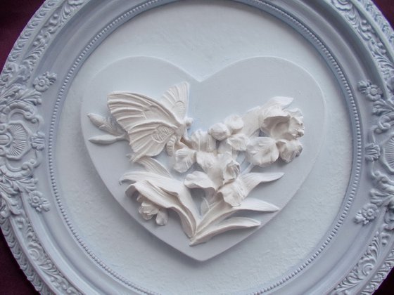 "Tender heart, rose and owl"