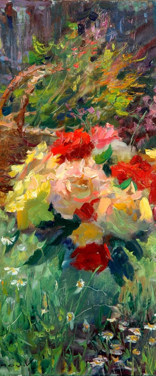 Flowers in the meadow by Volodymyr Tarabanov