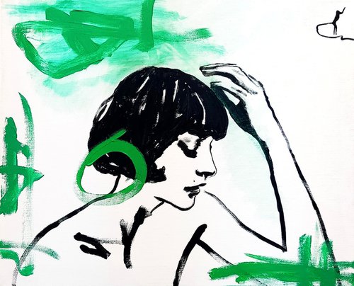 Green girl by Valera Hrishanin