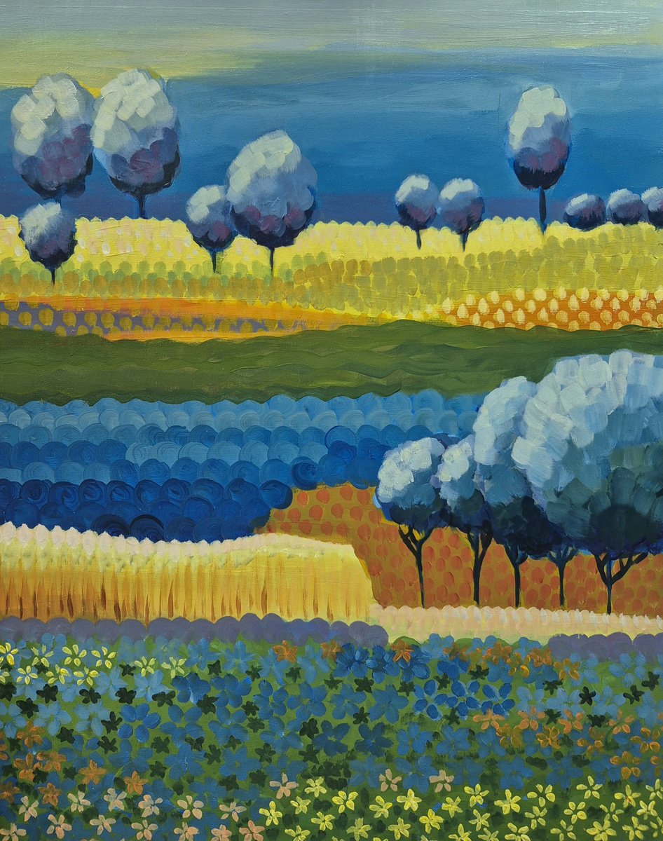 On The Side Of The River1 By Gitti Gv, 16 X 20, Artwork For Sale On Artfinder