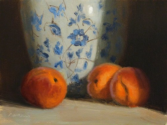 Apricots and Vase