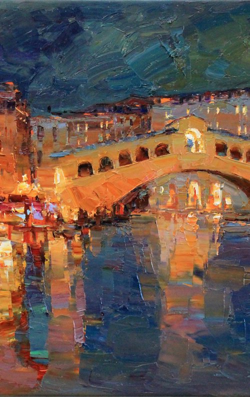 Rialto Bridge. Venice Italy by Sergei Chernyakovsky