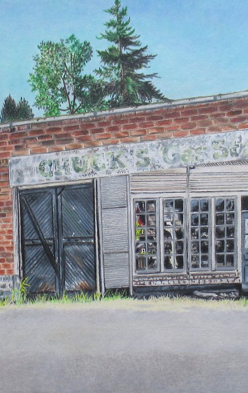 Chuck's Gas Station by Nina Elaine Thompson