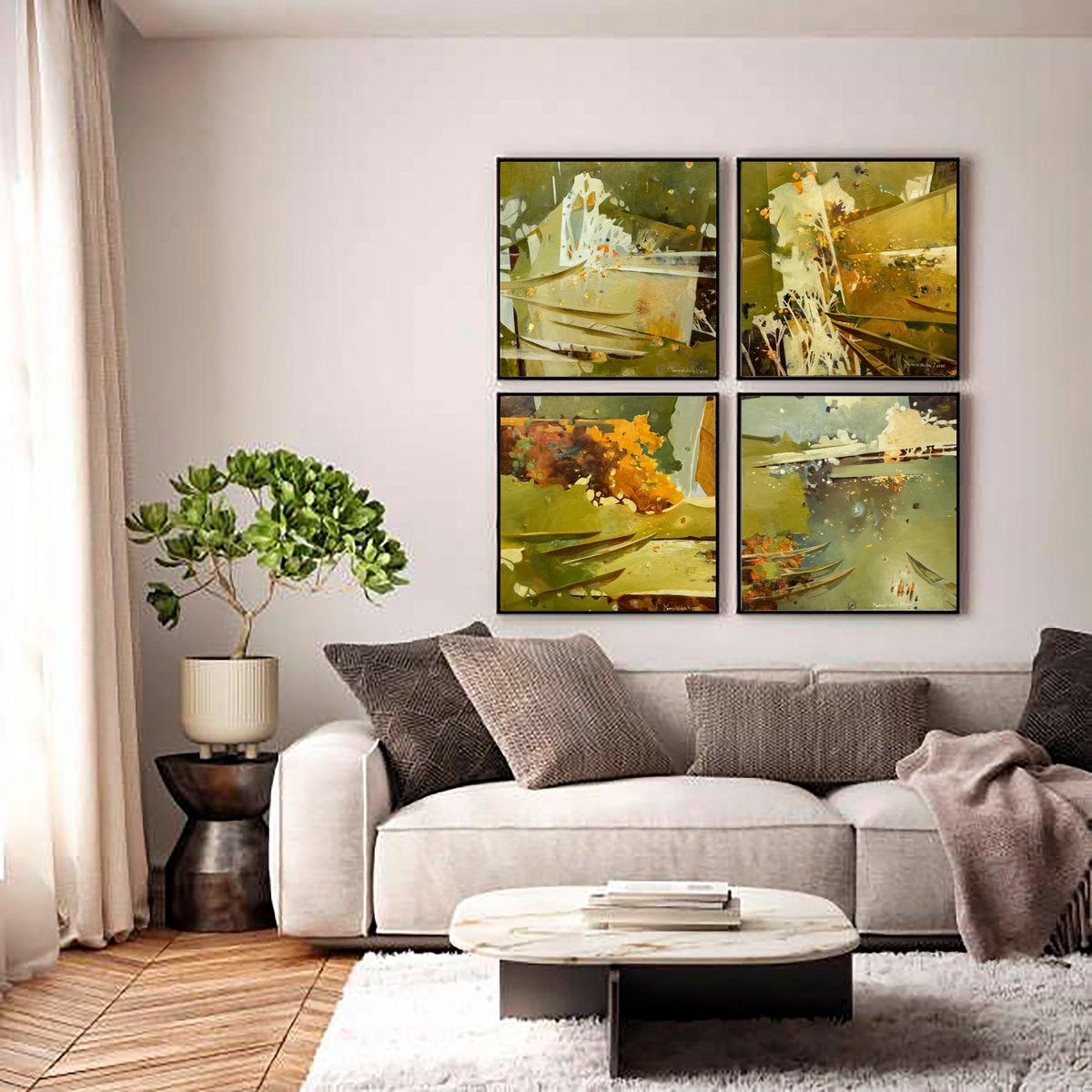 Ghostly Hopes Of Autumn By Natalia Yampolskaia, 39 X 39, Artwork For Sale On Artfinder
