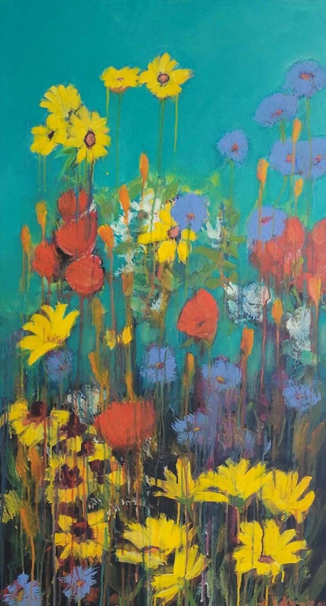 Wildflower Fields in Blue by Leah Kohlenberg