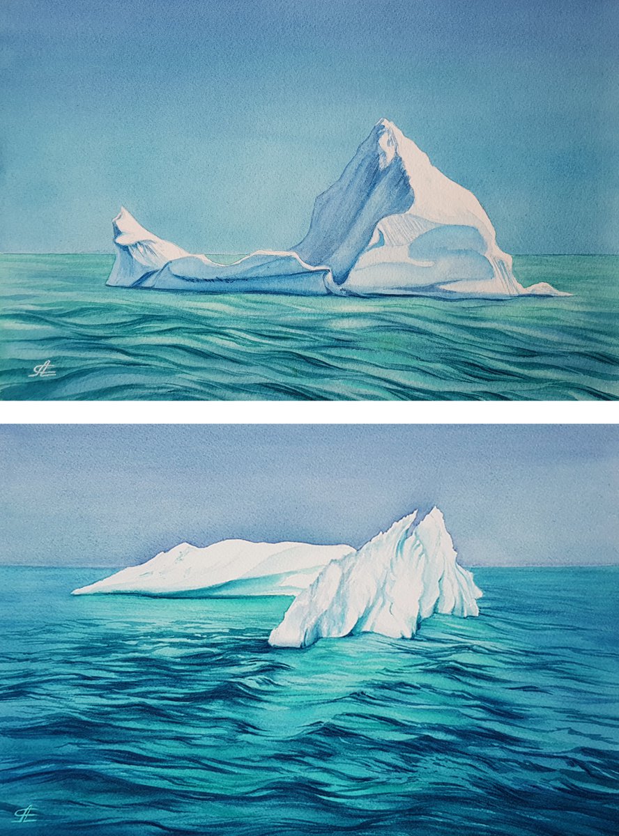 Landscape and Icebergs #01_02 by Svetlana Lileeva