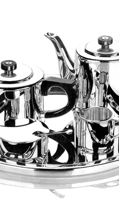 Chrome Tea Set II by Paul Stowe