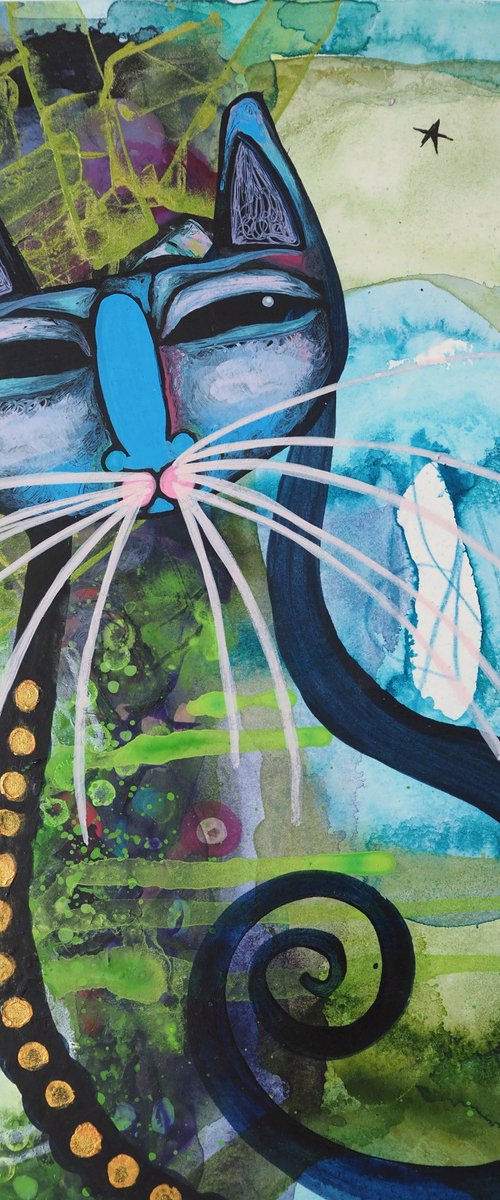 Resting in the high grass - cat by Sara Rodighiero