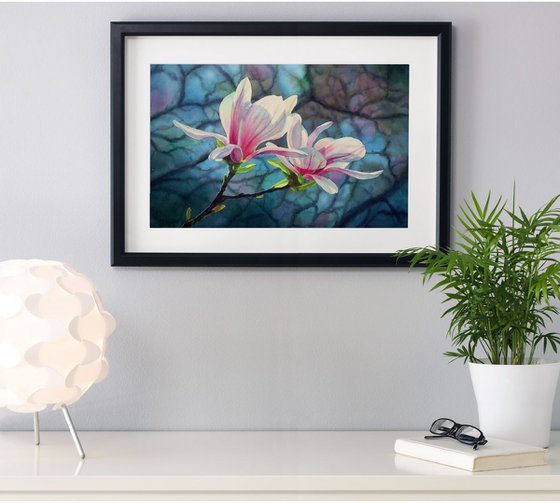 Blooming magnolia - Magnolia Blossoms - Beauty Of Spring - Pink Magnolias - Blooming Flower Magnolia  - mother's day gift