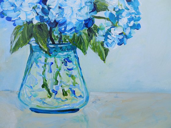 Blue Hydrangea Flowers Bouquet