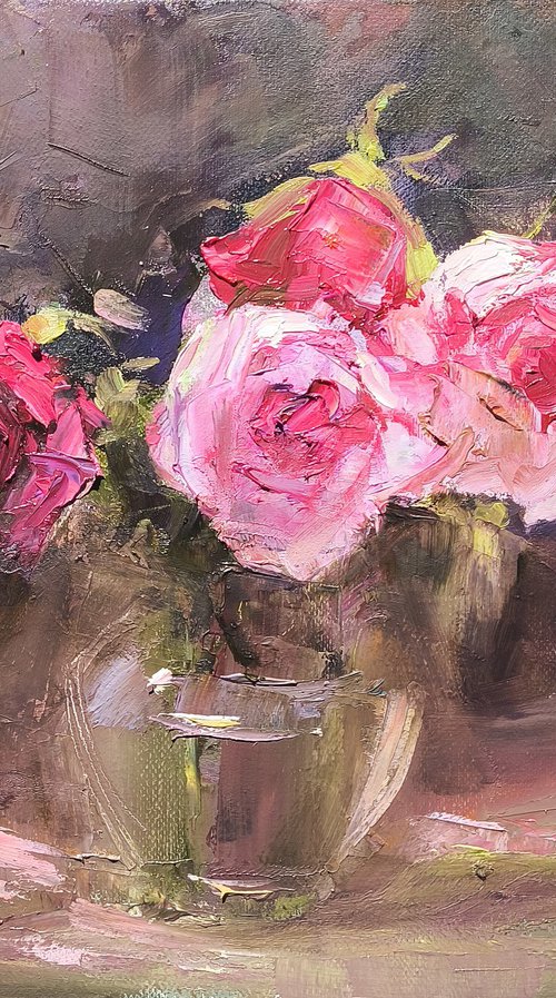 Blushing Roses by Gor Abrahamian