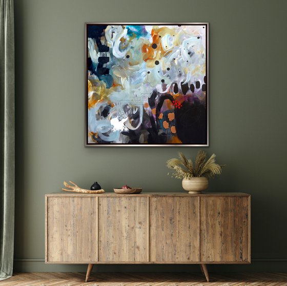 Je persiste et signe - Original bold abstract landscape on canvas - Ready to hang
