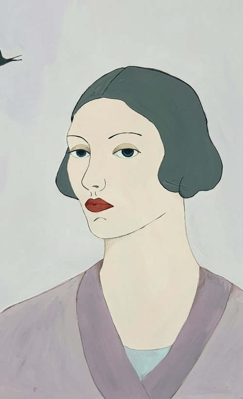 Girl with Swallows by Irina Anis