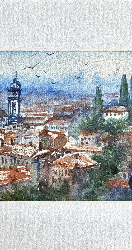 Bergamo - city view by Valeria Golovenkina