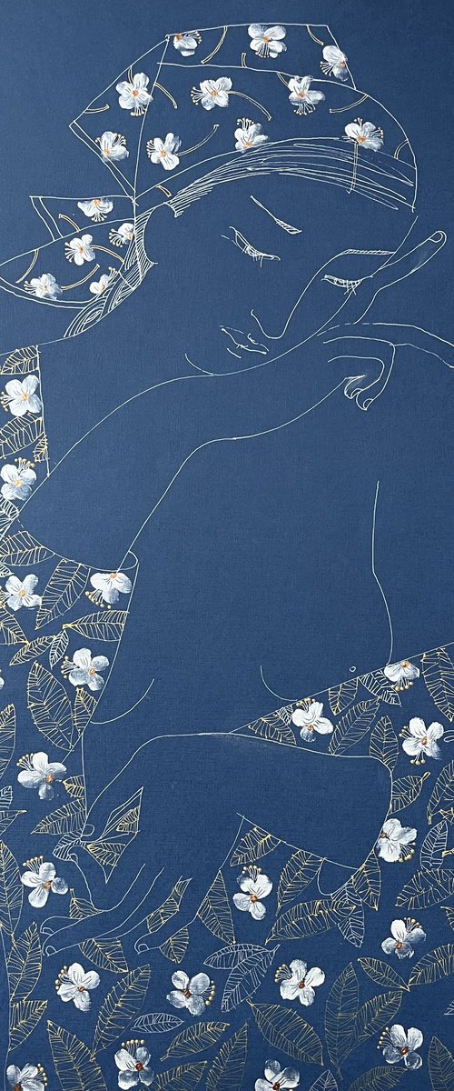 Composition on blue 2 by Liudmyla Korzh-Radko