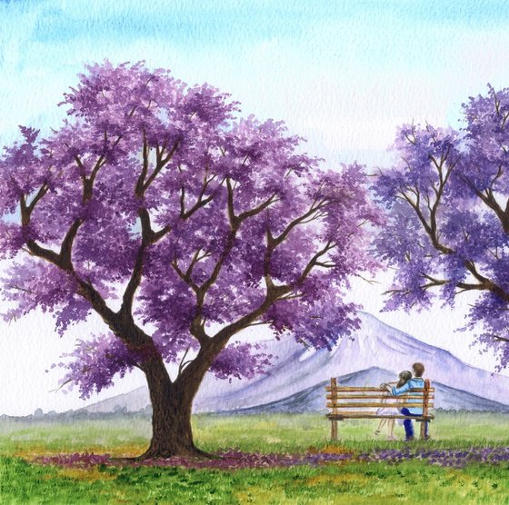Under the blooming Jacarandas