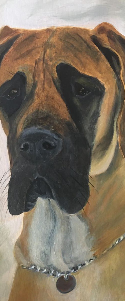 MANON - FAWN GREAT DANE WITH BLACK MASK by ELAINE ASKEW