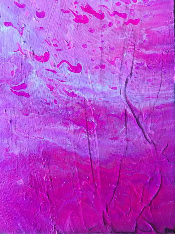 "Manifesting In Magenta" - FREE USA SHIPPING - Original Abstract PMS Fluid Acrylic Painting - 24 x 24 inches