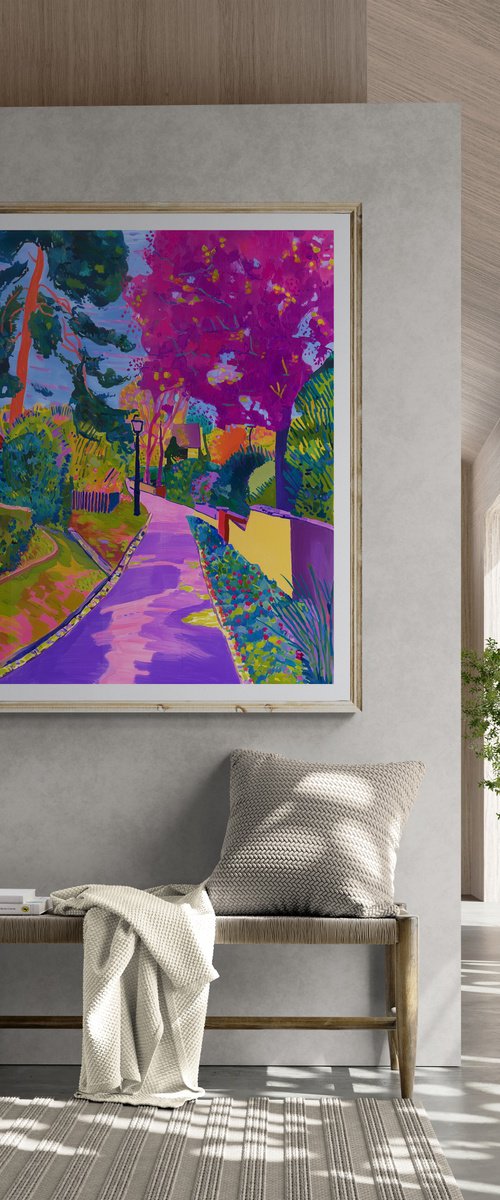 Road with Blossoming Trees by Alina Timoshenko
