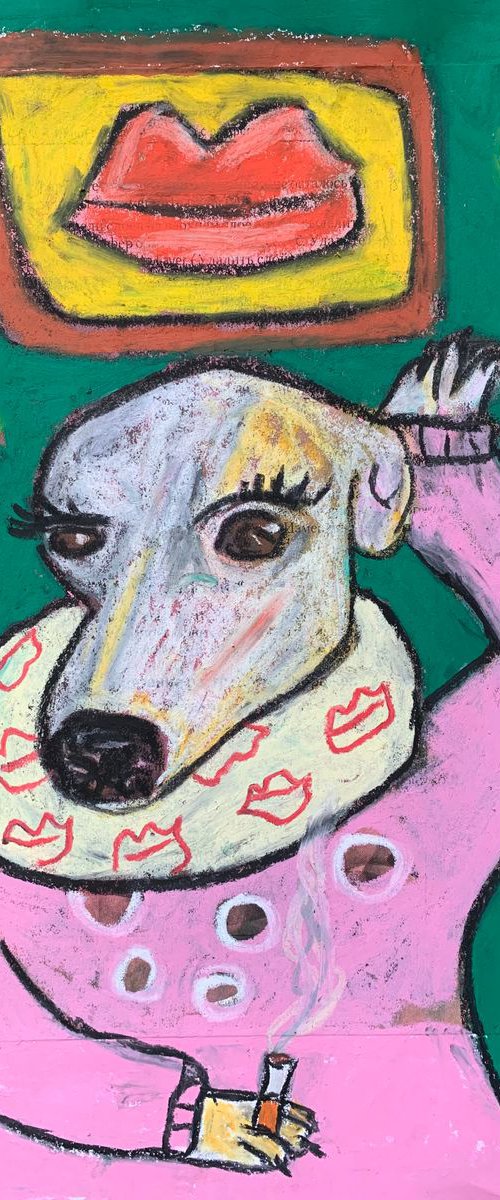 Smoking dog #33 by Pavel Kuragin