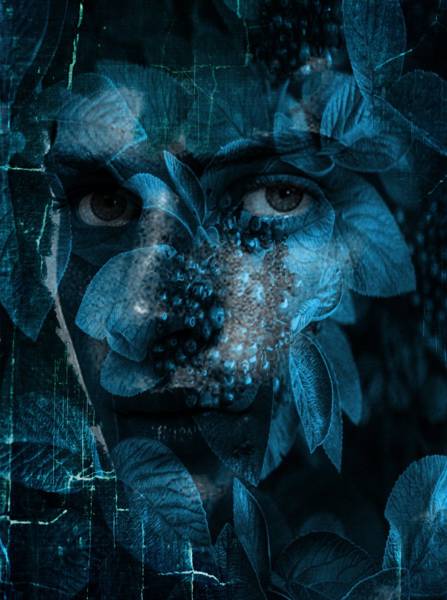 Illustrative Portrait Photograph By Srdjan Jevtic, 32 X 43", Jungle, Original Artwork