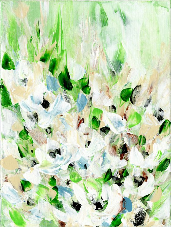 Tranquility Blooms 31 - Floral Painting by Kathy Morton Stanion