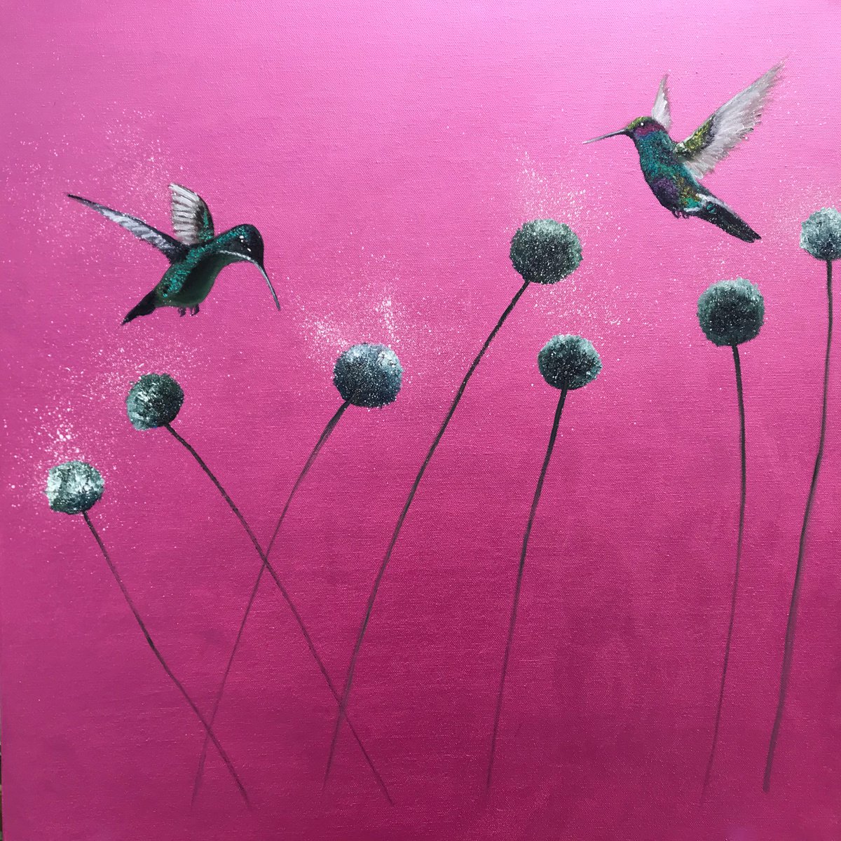 La Vie Est Belle ~ on Metallic Pink by Laure Bury