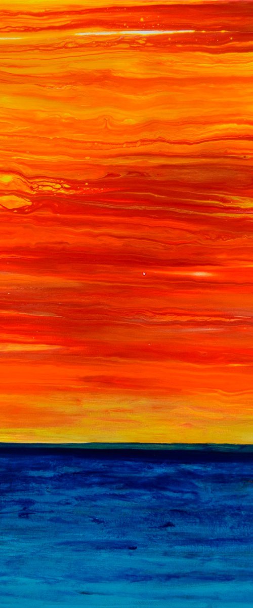 Orange Eventide by KM Arts