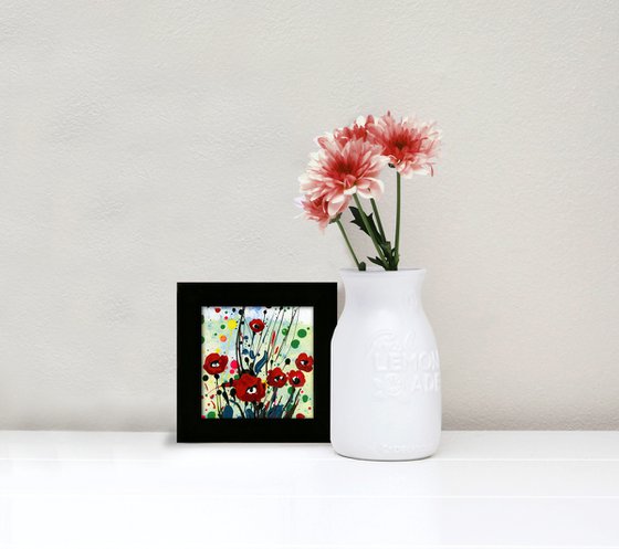 Poppy Dreams 12 - Framed Floral art by Kathy Morton Stanion