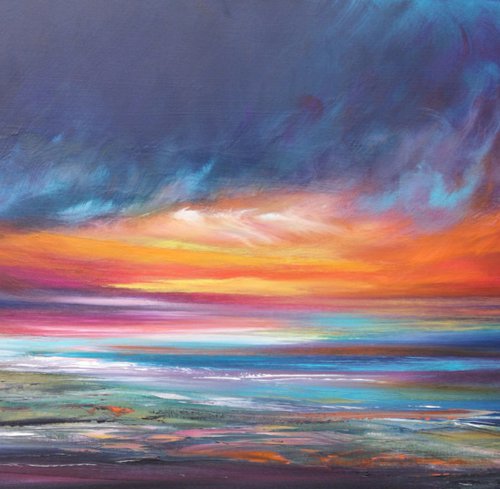 Light in the Darkness 3- seascape, emotional, panoramic by Mel Graham