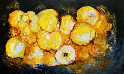 Still life quince by Olga Pascari