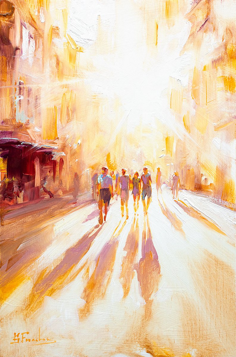 Sunny Street by Bozhena Fuchs