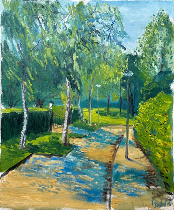 Sun-Dappled Path: Plein Air