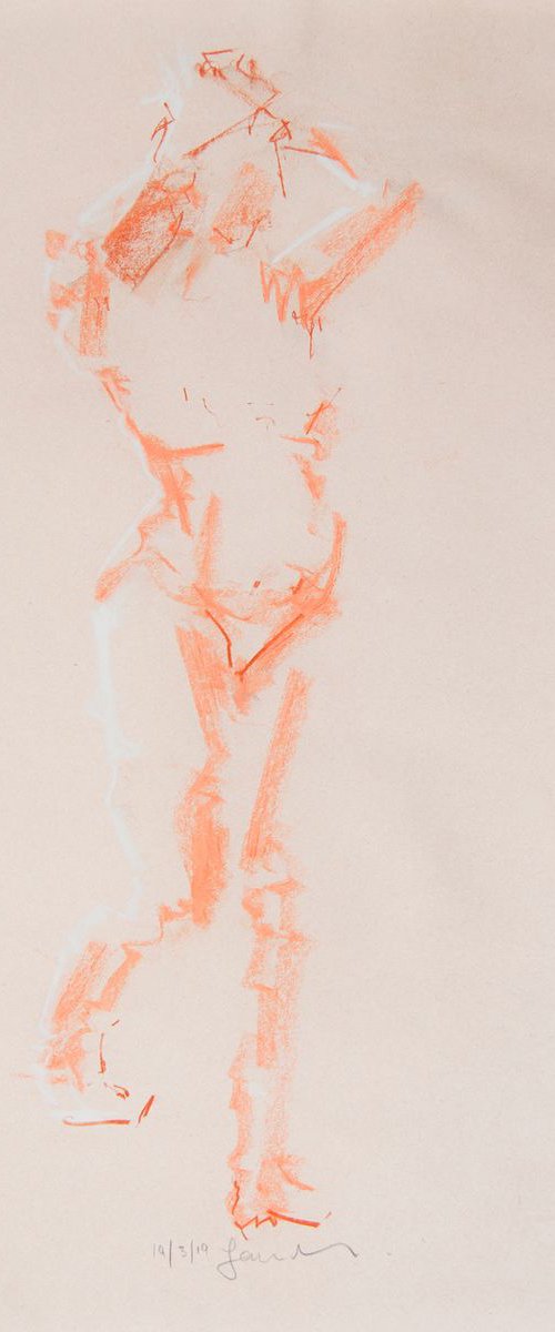 Nude Female -Life Drawing No 385 by Ian McKay