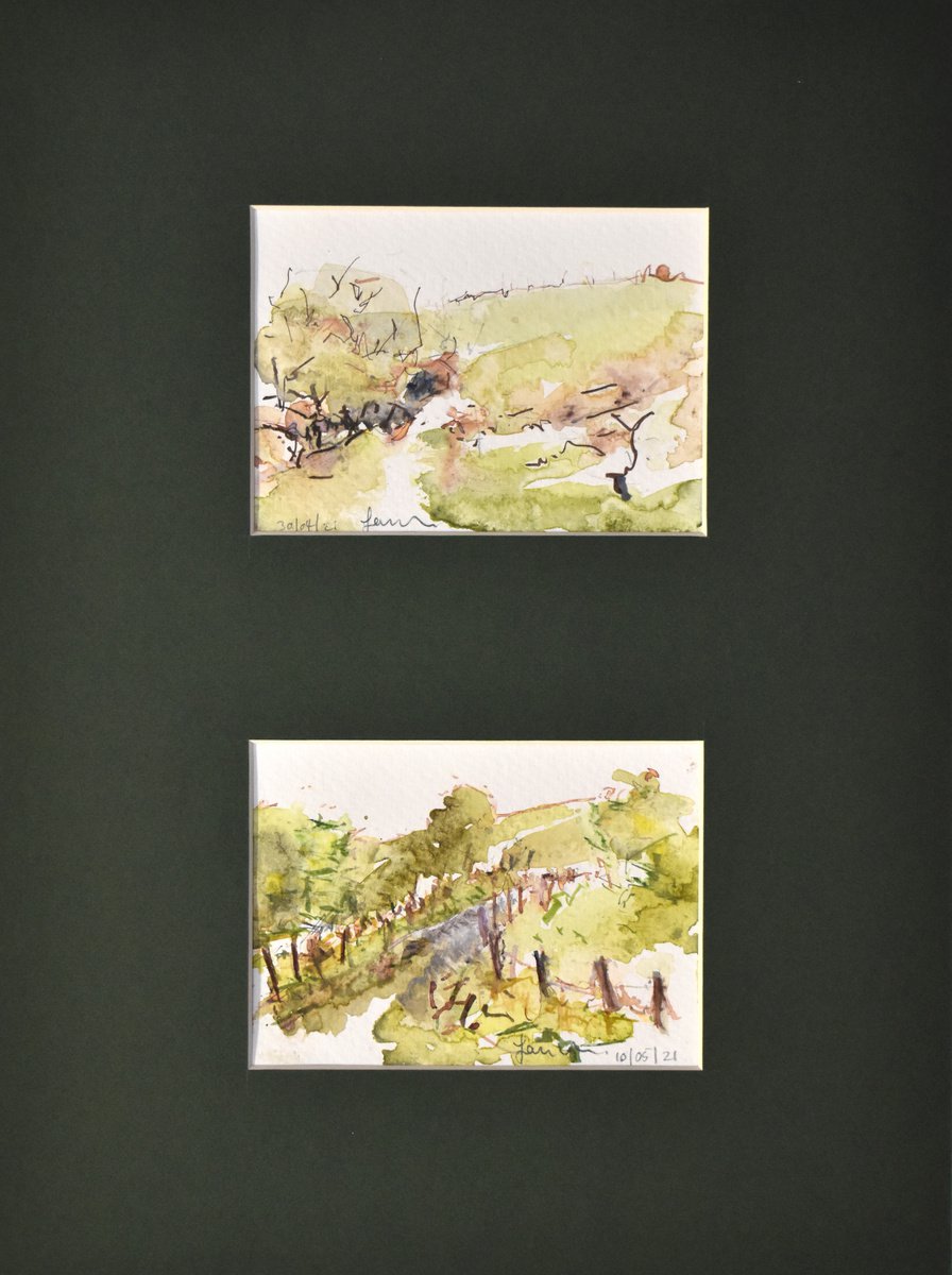 the paths we take -Landscape Watercolour Study No 7 by Ian McKay