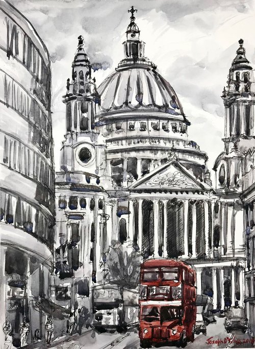 London City Street by Joseph Peter D'silva