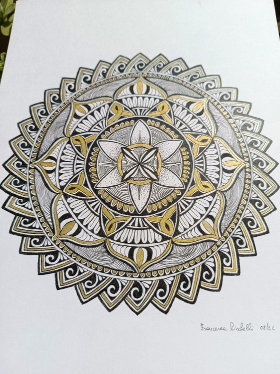 Black and Gold Mandala