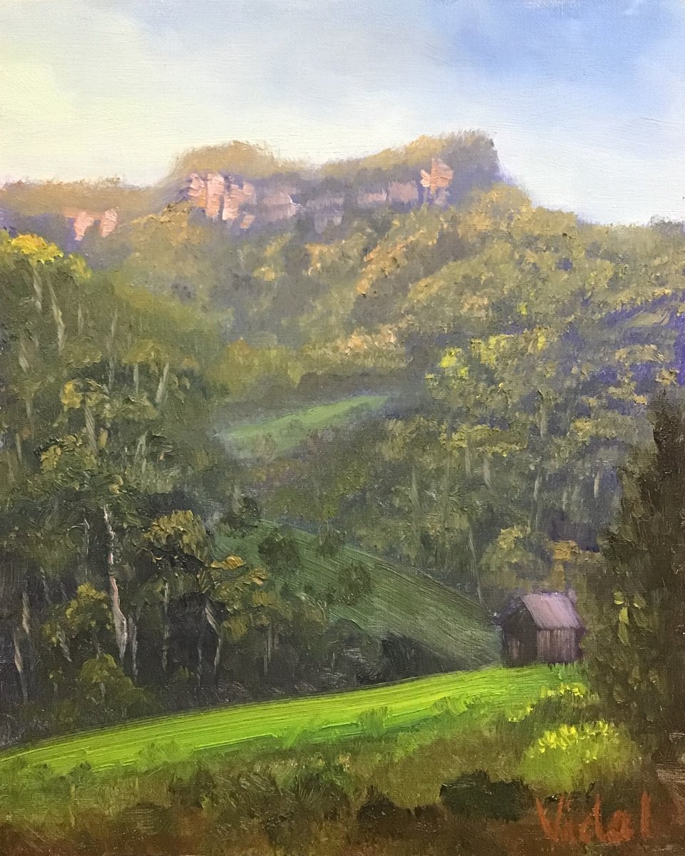 Impressionistic Landscape Oil Painting By Christopher Vidal, 8 X 10, Afternoon At Barrengarry, Original Artwork