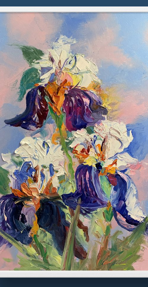 Irises Garden Flowers. by Vita Schagen