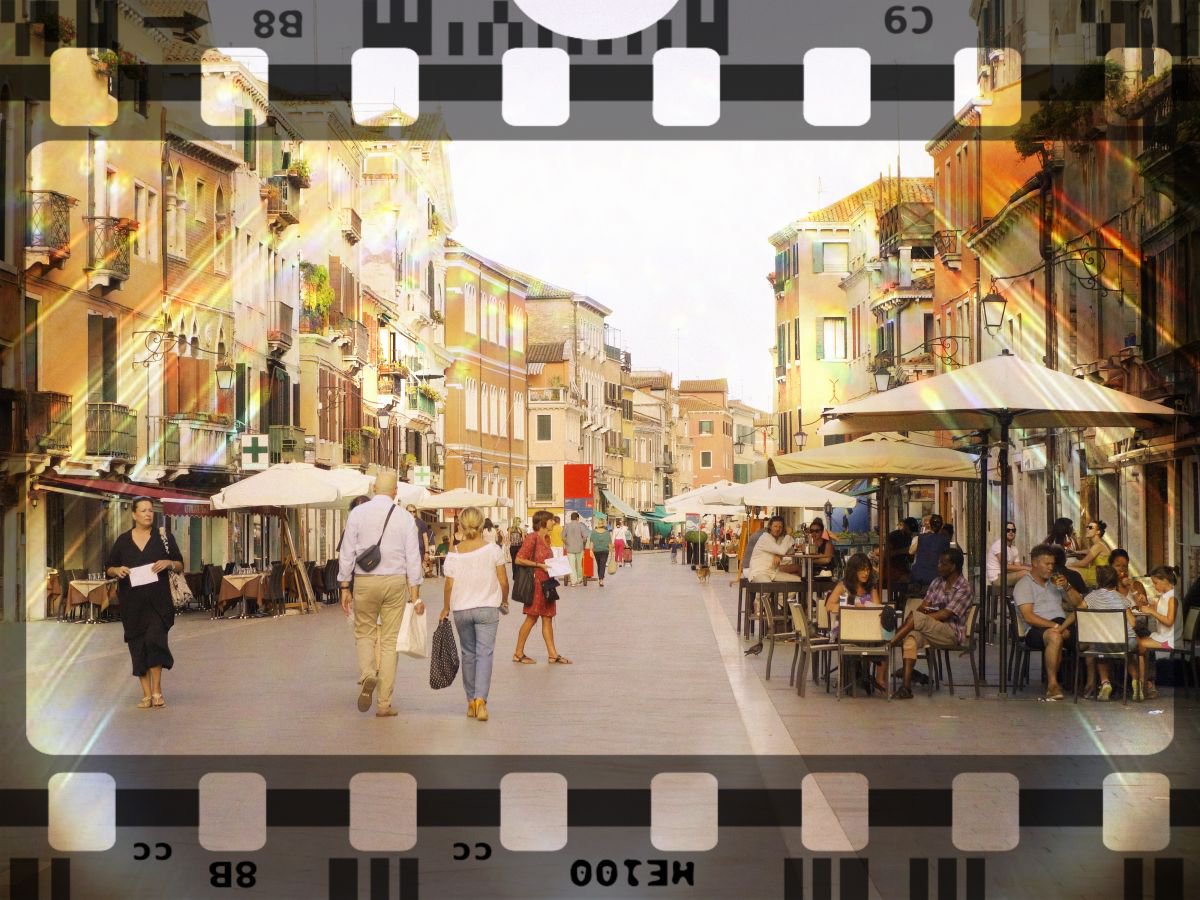 Venice in Italy - 60x80x4cm print on canvas 02507m2 READY to HANG by Kuebler