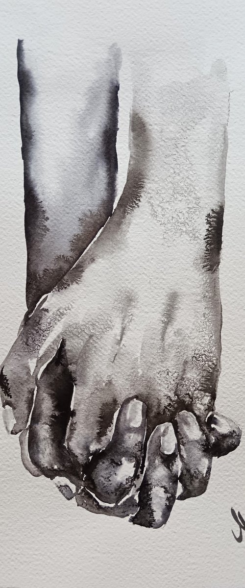 Lovers hands I by Mateja Marinko